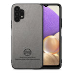 Custodia in pelle con retro in tessuto per Samsung Galaxy A22 5G, S21 FE 5G e