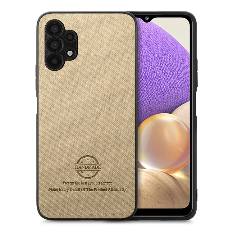 Custodia in pelle con retro in tessuto per Samsung Galaxy A22 5G, S21 FE 5G e