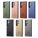 Custodia in pelle con retro in tessuto twill per Samsung Galaxy S24+ 5G, S24 5G