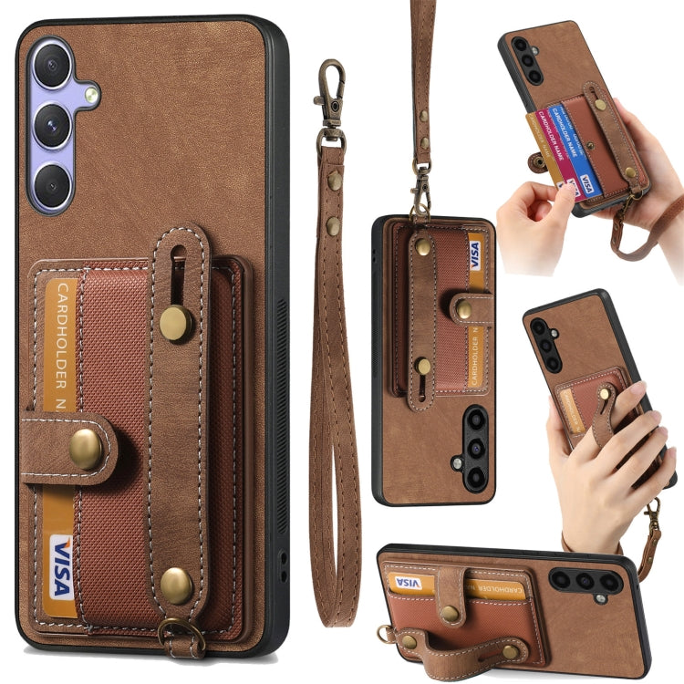 Portafoglio con cinturino a croce in pelle con custodia per Samsung Galaxy A36