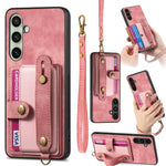 Portafoglio con cinturino a croce in pelle con custodia per Samsung Galaxy A57