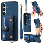 Portafoglio con cinturino a croce in pelle con custodia per Samsung Galaxy A57