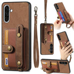 Portafoglio con cinturino a croce in pelle con custodia per Samsung Galaxy A36