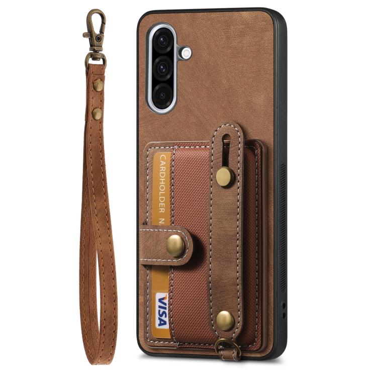 Portafoglio con cinturino a croce in pelle con custodia per Samsung Galaxy A36