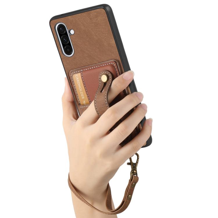 Portafoglio con cinturino a croce in pelle con custodia per Samsung Galaxy A36
