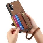 Portafoglio con cinturino a croce in pelle con custodia per Samsung Galaxy A36