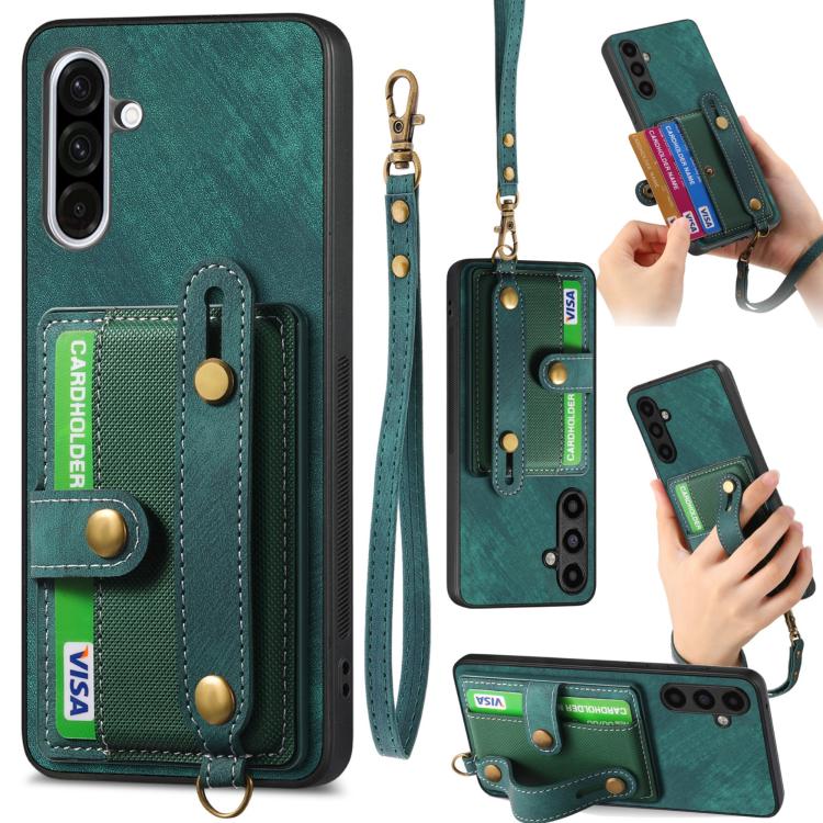 Portafoglio con cinturino a croce in pelle con custodia per Samsung Galaxy A36