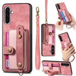 Portafoglio con cinturino a croce in pelle con custodia per Samsung Galaxy A36