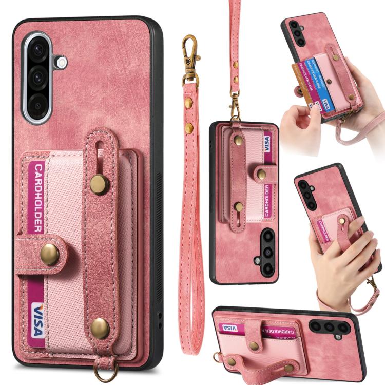 Portafoglio con cinturino a croce in pelle con custodia per Samsung Galaxy A36