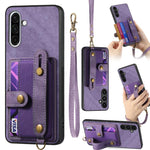 Portafoglio con cinturino a croce in pelle con custodia per Samsung Galaxy A36