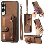 Portafoglio con cinturino a croce in pelle con custodia per Samsung Galaxy A57