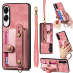 Portafoglio con cinturino a croce in pelle con custodia per Samsung Galaxy A57