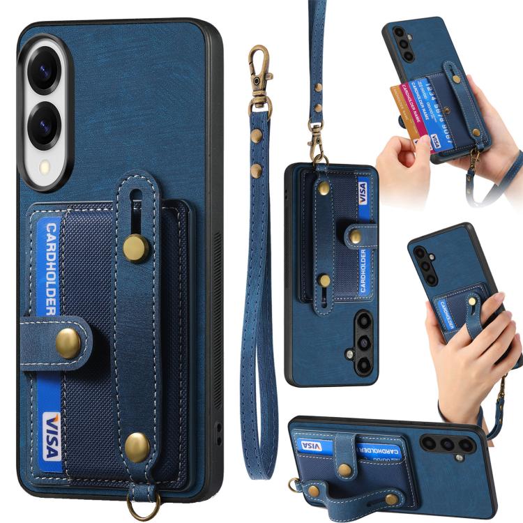 Portafoglio con cinturino a croce in pelle con custodia per Samsung Galaxy A57