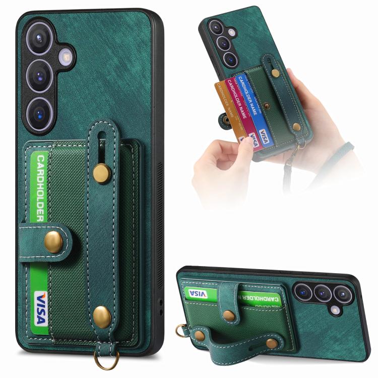 Portafoglio con cinturino a croce in pelle con custodia per Samsung Galaxy A57