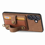 Portafoglio con cinturino a croce in pelle con custodia per Samsung Galaxy A57