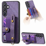 Portafoglio con cinturino a croce in pelle con custodia per Samsung Galaxy A57