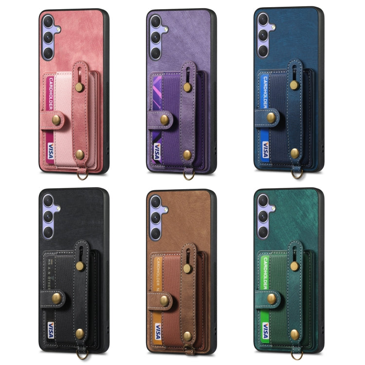 Portafoglio con cinturino a croce in pelle con custodia per Samsung Galaxy A36