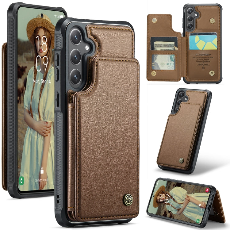 Porta carte RFID antifurto CaseMe C22 per Samsung Galaxy A56, A36, S25 e S25+ 5G