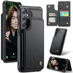 Porta carte RFID antifurto CaseMe C22 per Samsung Galaxy A56, A36, S25 e S25+ 5G