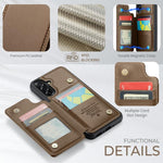 Porta carte RFID antifurto CaseMe C22 per Samsung Galaxy A56, A36, S25 e S25+ 5G