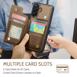 Porta carte RFID antifurto CaseMe C22 per Samsung Galaxy A56, A36, S25 e S25+ 5G
