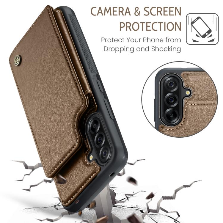 Porta carte RFID antifurto CaseMe C22 per Samsung Galaxy A56, A36, S25 e S25+ 5G