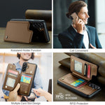 Porta carte RFID antifurto CaseMe C22 per Samsung Galaxy A56, A36, S25 e S25+ 5G