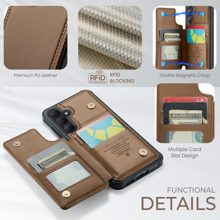 Porta carte RFID antifurto CaseMe C22 per Samsung Galaxy S26, A57, A37 e S25