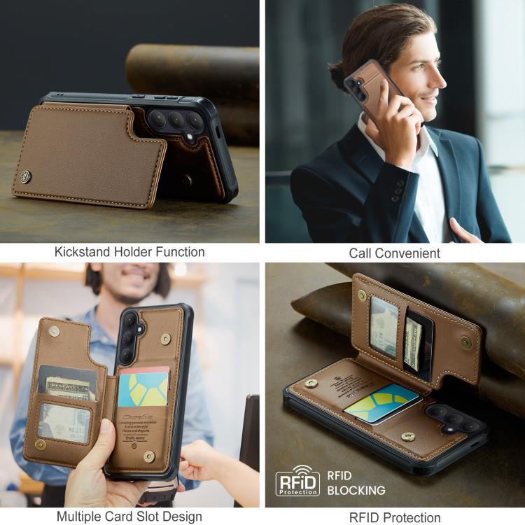 Porta carte RFID antifurto CaseMe C22 per Samsung Galaxy S26, A57, A37 e S25