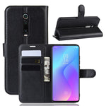 Custodia in pelle a libro orizzontale Litchi Texture per Xiaomi Redmi K20/K20 Pro/Mi 9T/Mi 9T Pro, con portafoglio, supporto e slot per carte