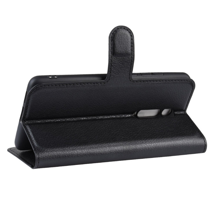 Custodia in pelle a libro orizzontale Litchi Texture per Xiaomi Redmi K20/K20 Pro/Mi 9T/Mi 9T Pro, con portafoglio, supporto e slot per carte