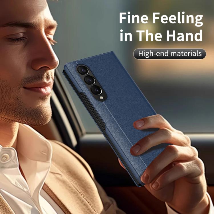 Custodia in pelle Smart View Window con slot per carte per Samsung Galaxy Z