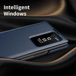 Custodia in pelle Smart View Window con slot per carte per Samsung Galaxy Z