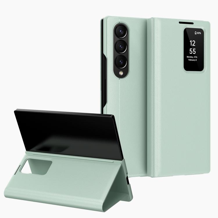 Custodia in pelle Smart View Window con slot per carte per Samsung Galaxy Z