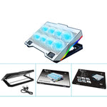 Supporto laptop S608 con 8 ventole silenziose RGB