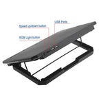 Supporto raffreddamento laptop doppia ventola 17 pollici