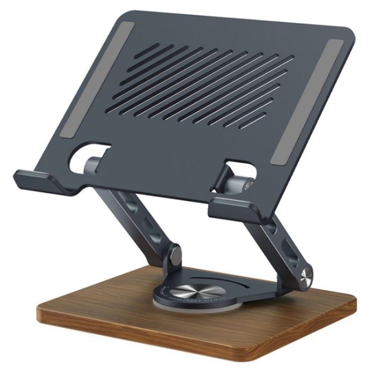 Supporto da tavolo pieghevole in legno per tablet e laptop