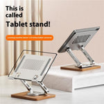Supporto da tavolo pieghevole in legno per tablet e laptop