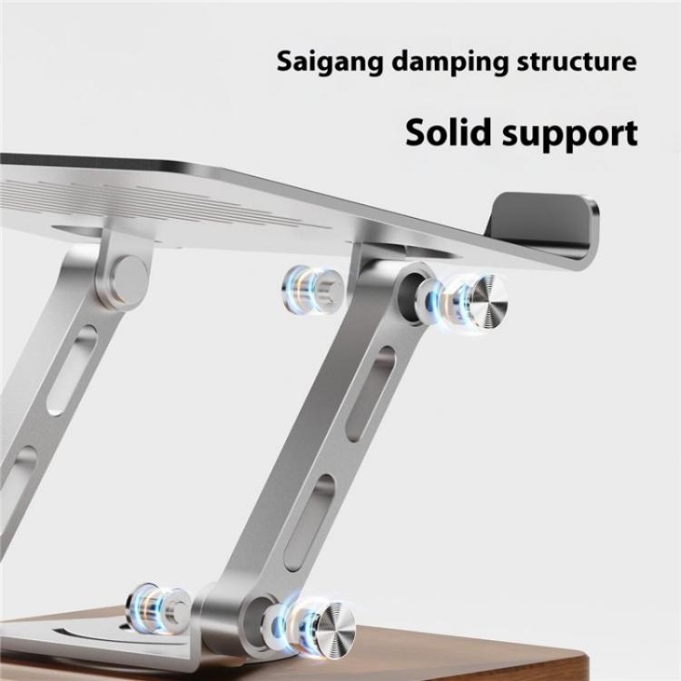Supporto da tavolo pieghevole in legno per tablet e laptop