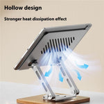 Supporto da tavolo pieghevole in legno per tablet e laptop