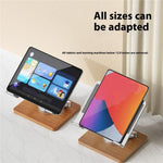 Supporto da tavolo pieghevole in legno per tablet e laptop