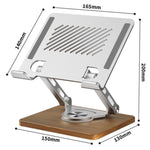 Supporto da tavolo pieghevole in legno per tablet e laptop