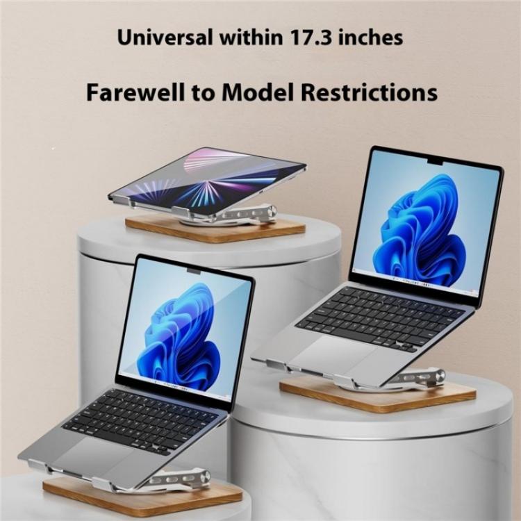 Supporto pieghevole in metallo e legno per laptop J31