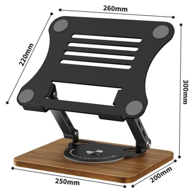 Supporto pieghevole in metallo e legno per laptop J31