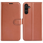 Custodia in pelle con supporto e motivo a flip orizzontale per Galaxy M36 5G e
