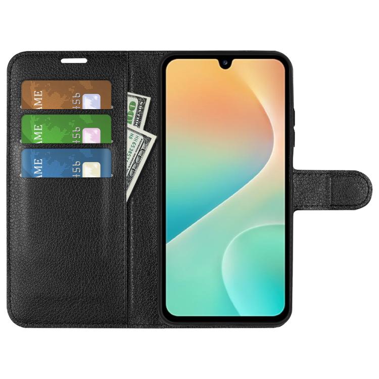 Custodia in pelle con supporto e motivo a flip orizzontale per Galaxy M36 5G e