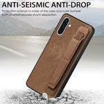Custodia retro in pelle con porta braccialetto per Samsung Galaxy A36