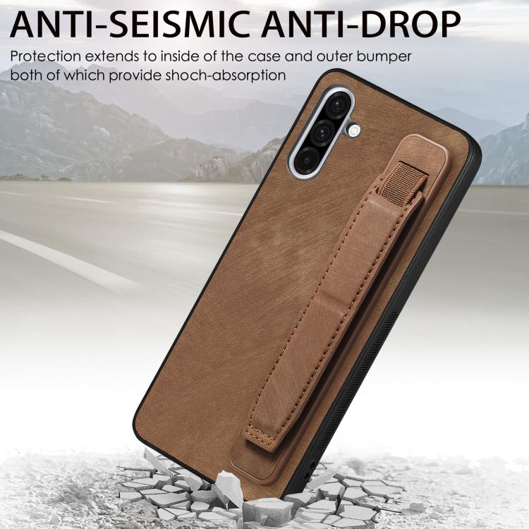 Custodia retro in pelle con porta braccialetto per Samsung Galaxy A36