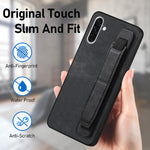 Custodia retro in pelle con porta braccialetto per Samsung Galaxy A36