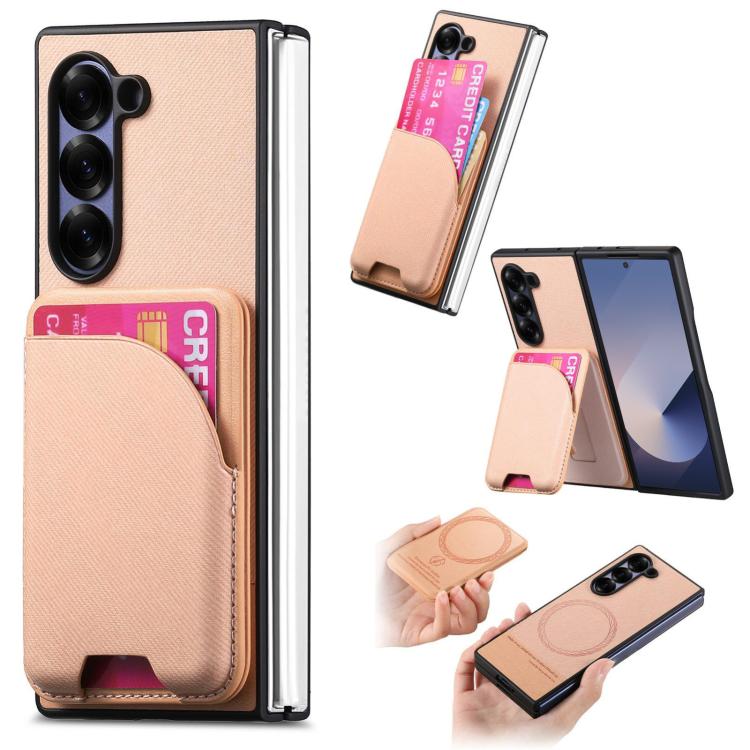 Custodia magnetica in pelle e tessuto per Galaxy Z Fold8 Ultra 5G, Fold7 5G e